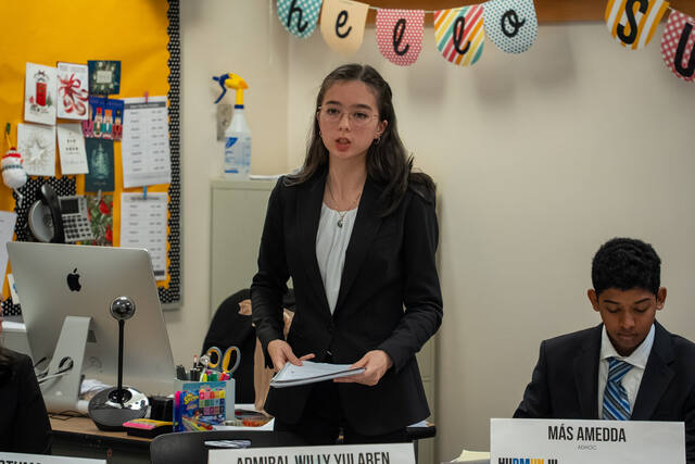 A committee in session during debate